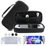 This double zipper travel case set is compatible with Playstation Portal Remote Player, which is for the newest PS Portal console device in 2023. 1 x Black Carrying Case, 1 x Soft Silicon Protective Cover, 1 x HD Glass Screen Protector.